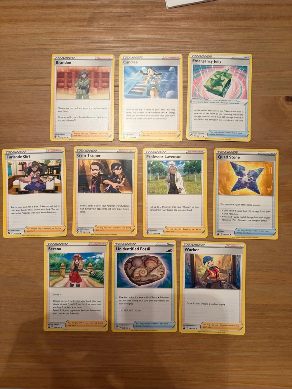 Pokémon Silver Tempest Trainer Lot 10 Cards | Serena, Candice, Brandon ✨5/$25✨